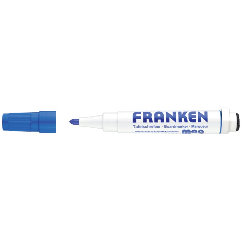 Franken marqueur pour tableau blanc, noir, capuchon magnétique, 1-3 mm